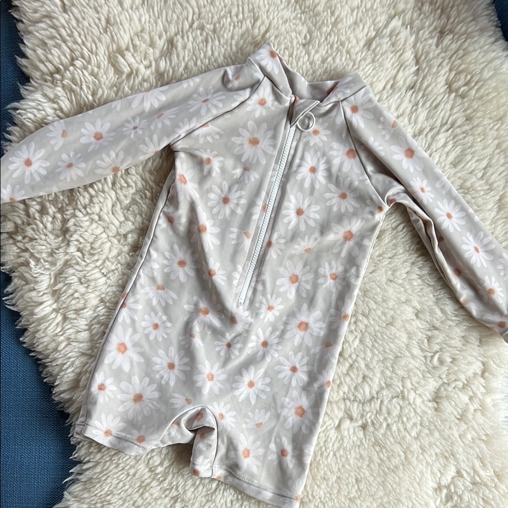 Floral Long Sleeve Swimsuit 12M 1T